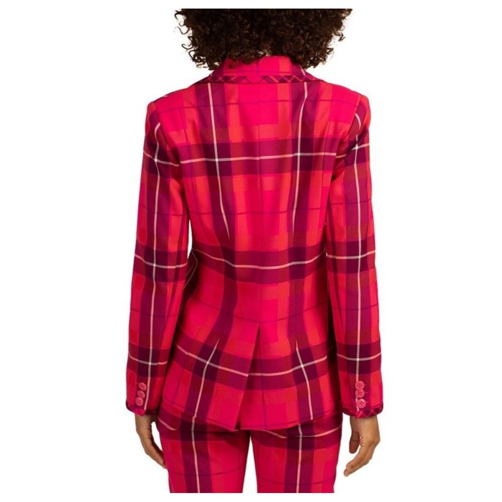 NWT Trina Turk Planet Blazer Sz 6 Plaid Career Business Party Statement Jacket - Picture 2 of 12